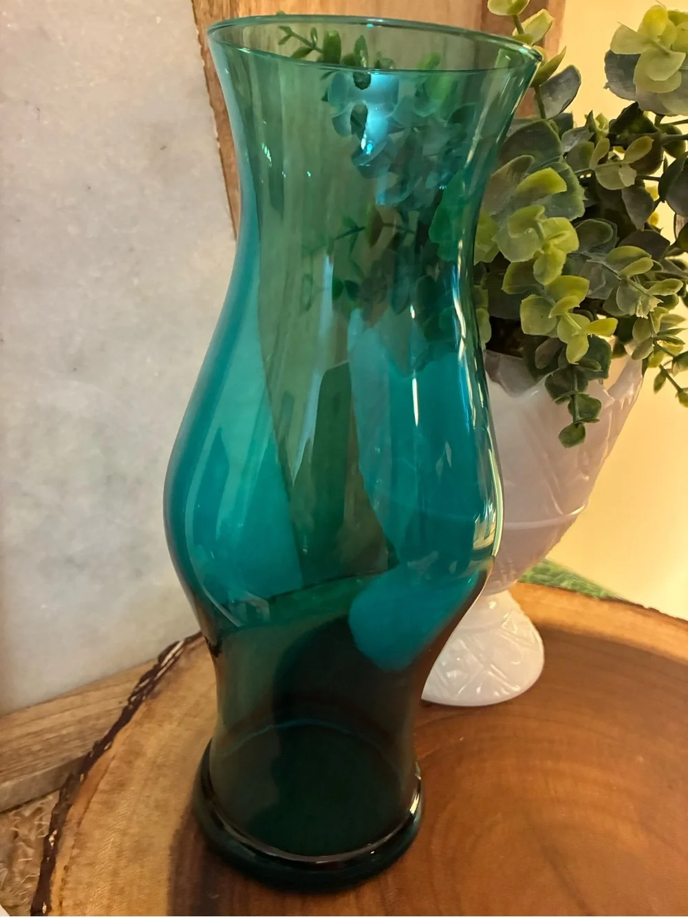 Teal Hurricane Glass- Home Accents Lanterns